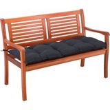 Detex Bankkussen 110x45x8cm Viscose Binnen Buitenkussen Tuinkussen Zitkussen Antraciet