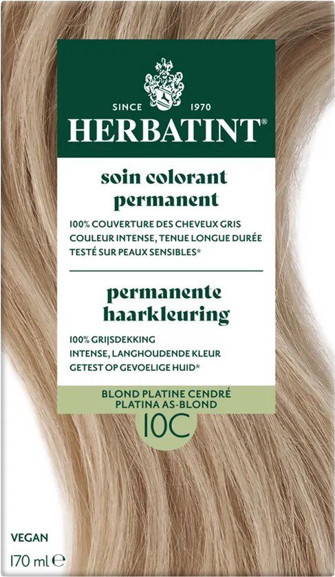 Herbatint Permanente Haarkleuring 10C Platina Asblond