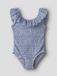 LIL' ATELIER NAME IT - NMFFELINE SWIMSUIT LIL - Meisjes - Badpakken - Zen Blue - Maat 92