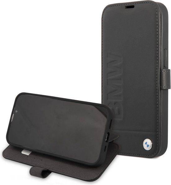 BMW Book Case van echt leer voor iPhone 13 Mini