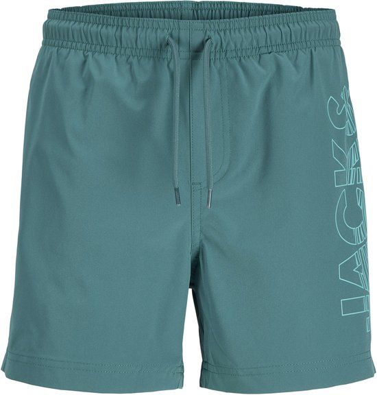 Jack & Jones Maui Wave Logo Zwemshort Jongens Blauw/Groen Maat 152