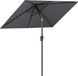 LifeGoods Parasol - Gris foncé - 205x136cm - Imperméable - UPF50+ - Inclinable