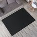 TT Home Kruipmat babykamer tapijt speelmat kinderen effen kleuren antislip pluizig 200 x 350 cm Rond zwart