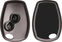 kwmobile autosleutel hoesje geschikt voor Renault Dacia 2-knops autosleutel hoes - TPU autosleutel behuizing - Beschermende auto sleutel case - Sleuteletui in mat zwart / zwart