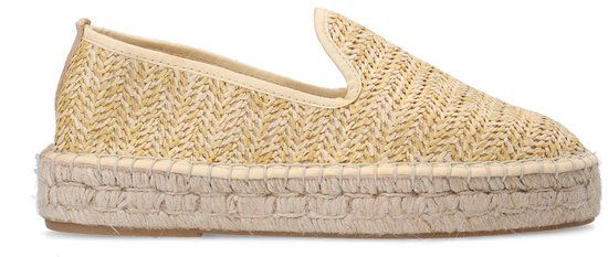 Sacha Dames Beige Raffia Espadrilles Maat 39