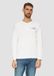 s.Oliver Henley shirt met vlamgarenstructuur en borduursel - Wit - Heren - Maat XL