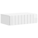 vidaXL Wandgemonteerde Zijtafel Hoogglans Wit 59 x 34,5 x 17 cm