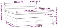 vidaXL Boxspring met matras fluweel donkerblauw 200x200 cm