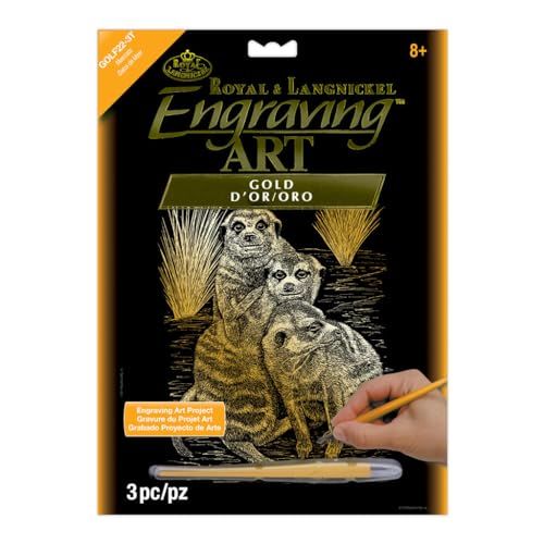 Royal & Langnickel GOLF22 - Scratch Art Kit - Sea Cats - A4 - Gold
