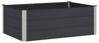 vidaXL Verhoogde plantenbak, zwart, 150 x 100 x 54 cm, WPC en Aluminium