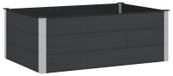 vidaXL Verhoogde plantenbak, zwart, 150 x 100 x 54 cm, WPC en Aluminium
