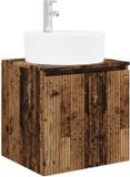 vidaXL Wandgemonteerde wastafel van een meubel Oud hout