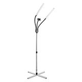 Daylight Gemini Beautylamp, Vloerlamp met USB Telefoonhouder voor Vlogger