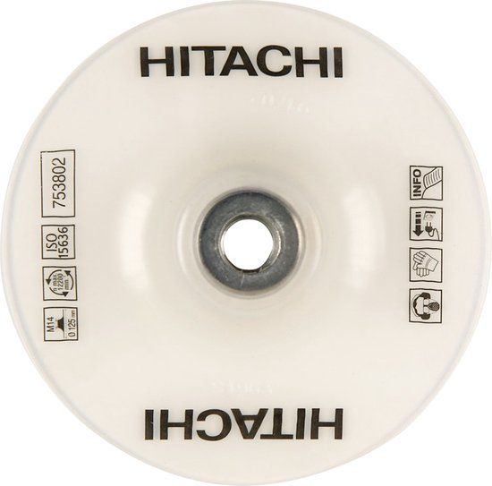 Hikoki Accessoires KOKI Benelux B.V. Steunschijf Met Moer 180 Mm Middel-Hard Iso 15636 (Oud 750718)