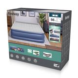Bestway Tritech King Luchtmatras met Ingebouwde AC Pomp en Antimicrobiële Coating 2,03 m x 1,93 m x 56 cm