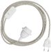 Creative Cables Snakebis Twisted E27 Douille pour abat-jour. Câble gainé de tissu et prise bipolaire 1,8 m transparent