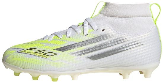 Adidas Performance F50 Sparkfusion League Mid Cut Firm Ground / Artificial Ground Voetbalschoenen Kids - Wit