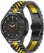By Qubix - Stalen band - Zwart met goud - Geschikt voor Garmin Venu 2 / Garmin Venu 3 - Smartwatch bandje 22mm