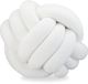 Relaxdays 2 x knot kussen wit - sierkussen knopen - knoopkussen - Scandinavisch - 25 cm