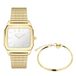 Liebeskind Berlin Set horloge & armband LS-0121-MQB roestvrij staal IP goud