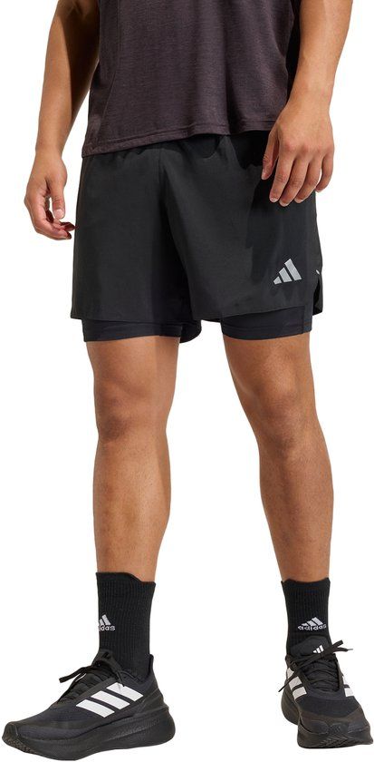 Adidas Performance Adi365 Running Essentials 2-In-1 Short - Heren - Zwart