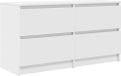 Meuble TV 100x35x54 cm bois traité blanc