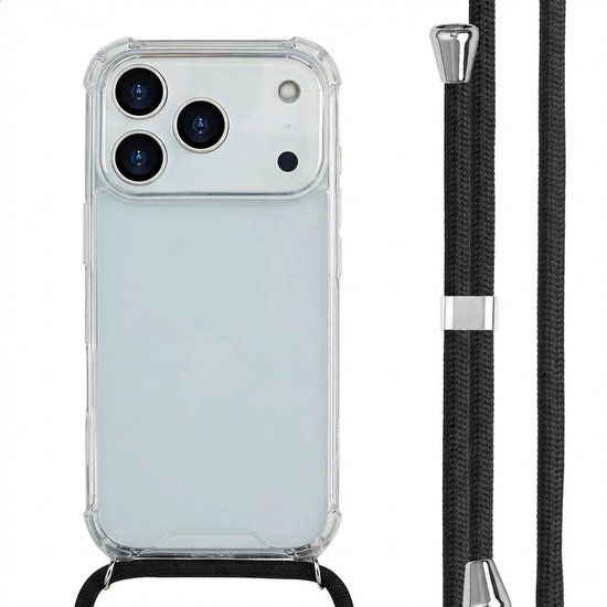 imoshion Hoesje - Geschikt voor Apple iPhone 17 Pro - Backcover met koord - Zwart