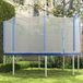 Trampoline Net de remplacement Ø 366 cm, 8 poteaux droits, filet de sécurité pour trampoline, entrée zippée