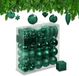 Relaxdays Kerstballen, set van 110, kunststof, donkergroen