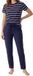 Schiesser Dames pyjama Mix & Relax Korte mouw Gestreept Blauw / veelkleurig