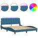 Hanko Cadre de lit velours bleu 200x200 cm