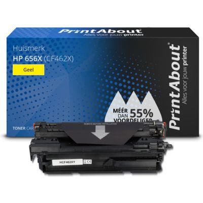 PrintAbout Huismerk HP 656X (CF462X) Toner Geel | Hoge capaciteit | Compatibel