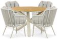 Santika Furniture Santika Nanda/Ancona 125 cm dining tuinset 5-delig