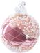 BRUBAKER Premium Kerstbal Roze met Zwanenfiguurtje - Met de Hand Versierde Glazen Kerstbal - 10 cm Kerstboomdecoratie met Parelmoeren Ornamenten en Glitters