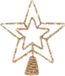 Lumineo Kerstboom Piek Ster - Goud - 26 cm - LED Verlichting Warm Wit