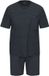 Ammann Pyjama kort ' Extra Light ' V-hals gestreept 100% katoen donkerblauw maat 58