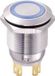 TRU COMPONENTS TC-8904668 LAS1-GQ-11E/B/12V Vandalismebestendige druktoets 250 V/AC 3 A 1x uit/(aan) Moment Blauw 1 stuk(s)