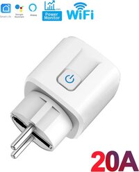 Lichtendirect Smart Plug - Slimme Stekker met Energiemeter (20A) - Wifi & Bluetooth - Google Home & Alexa