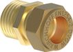 KIRCHHOFF MS overgangsstuk, blanc, 15 mm x 1/2"BU, knelfitting pour tube en cuivre