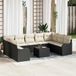 Maison Exclusive - Set de 10 bancs de jardin, noir, en polyrotin