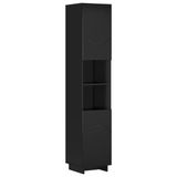 vidaXL Badkamerkast Zwart 36.5 x 38 x 180 cm Bewerkt hout
