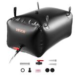VEVOR Draagbare, opvouwbare waterzak, 240 l, van 1000D pvc, slijtvast, voor tuinirrigatie, camper, noodgevallen, zwart