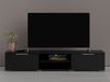 Mobistoxx MATRIX Meuble tv-hifi 2 tiroirs noir
