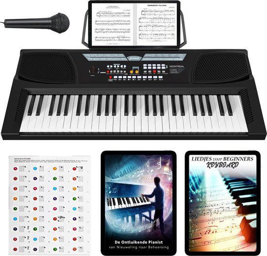 Finesse Misa Brands B.V. Finesse Keyboard Piano - 54 Keys - Montreal - LED Display - Weighted Keys
