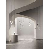 Nuura Lustre Miira 3, gris/transparent, Ø 37 cm, à 3 lampes