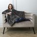 HOME DECO FACTORY Poncho - Plaid - Capuchon - Grijs - Warm - Snuggle Hoody