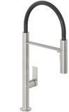 KLUDI-QORD Spoelbak-ééngreepsmengkraan - flexibele afneemb. uitloop St.Br. Nickel, 56859N575