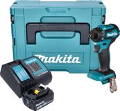Makita DDF 083 SG1J Accuboormachine 18 V 40 Nm 1/4'' borstelloos + 1x oplaadbare accu 6.0 Ah + lader + Makpac