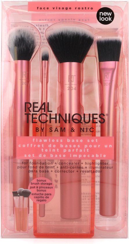 Real Techniques Flawless Base Set - Make-up Kwastenset - 4 stuks