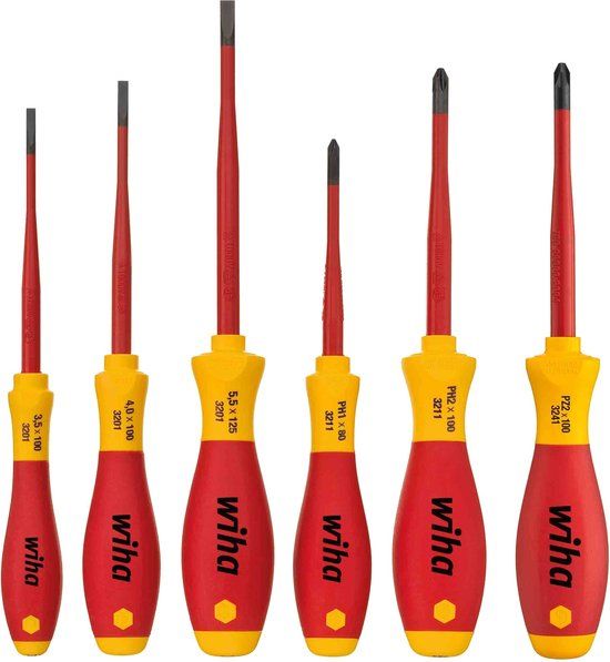Wiha Schroevendraaierset 3201 K601 - 6-delig - VDE - Bit schroevendraaier - Softgrip